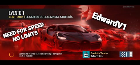 Devil's Night 👹 evento especial Need for Speed.. Evento #1🚘 BUGATTI Divo...#NFS EdwardV1