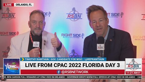 Gov. Candidate For Wisconsin Timothy Ramthun Interview with RSBN's Brian Glenn at CPAC 2022 in FL