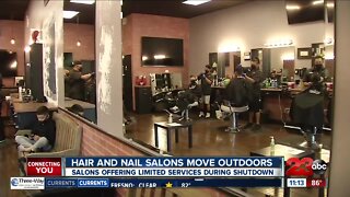 Hair and nail salons move outdoors