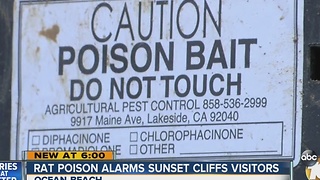 Rat poison alarms Sunset Cliffs visitors