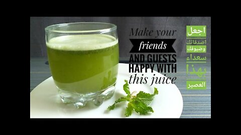 Mint and lemon juice: make your friends and guests happy with this fresh and perfect juice