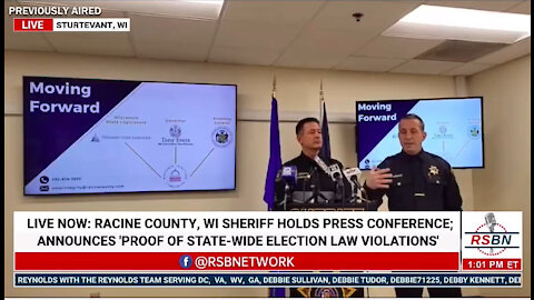 BREAKING: Wisconsin Sheriff Press Conference Revealing Proof Of State-Wide Election Law Violations