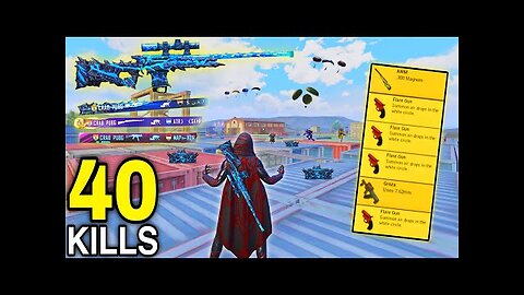 40 Kills🔥NEW RECORD with REAL BEST LOOT😍M416+AWM | PUBG Mobile