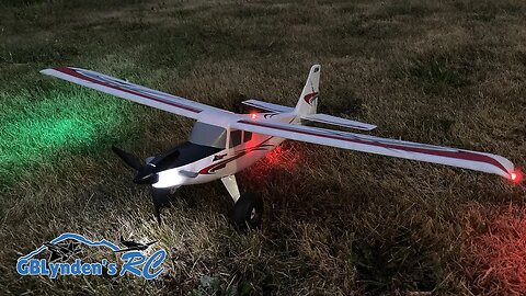 E-flite UMX Turbo Timber Night Flight With A 550mAh BabbelBatt Pack