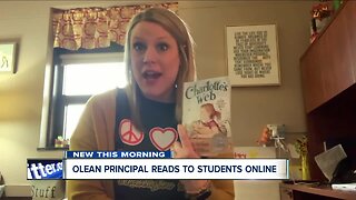 Olean principal reads "Charlotte's Web" to students online
