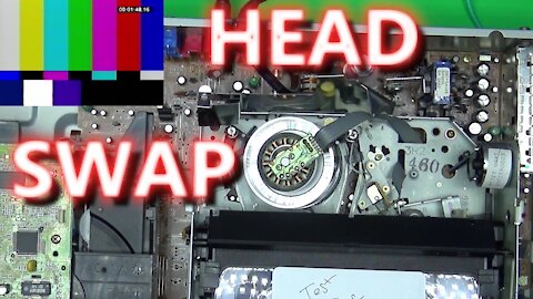 VHS Video head swap just for funsies - Shorter Edit