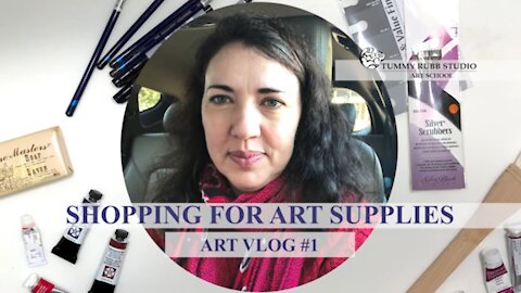 VLOG #1: Visiting art supply store to buy new watercolors and more