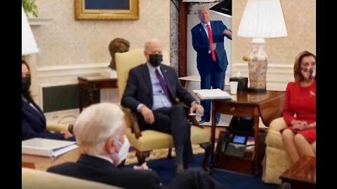 It Seems The Oval Office Has A Secret Door! LOL!