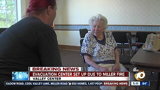 Evacuation center set up due to Miller Fire