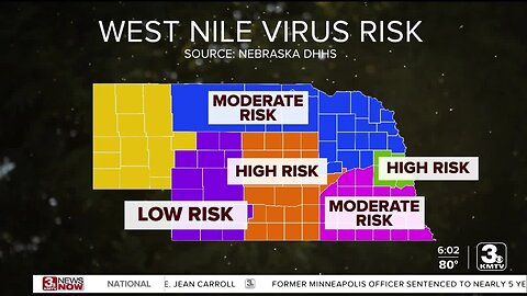 State: High risk of West Nile Virus in Nebraska, especially in panhandle