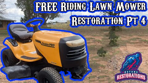 FREE Riding Lawn Mower Restoration: Detailing/paint restoration (Poulan pro pt 4)