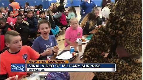 Video goes viral of military homecoming in Appleton
