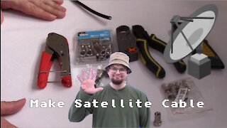 How To Make A Satellite Dish Antenna Coax Cable - Tutorial