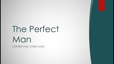 Hebrews Chapter 2 - The Perfect Man