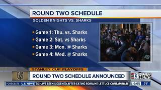 Vegas Golden Knights 2nd round schedule announced