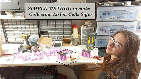 Safe EZ Method to Re-use Up-cycle Lithium 18650, 26650, 32650, 4680 & 21700 Li-Ion Batteries