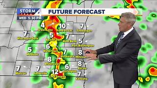 Foggy and scattered showers Wednesday