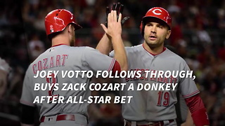 Joey Votto Follows Through, Buys Zack Cozart A Donkey After All-Star Bet