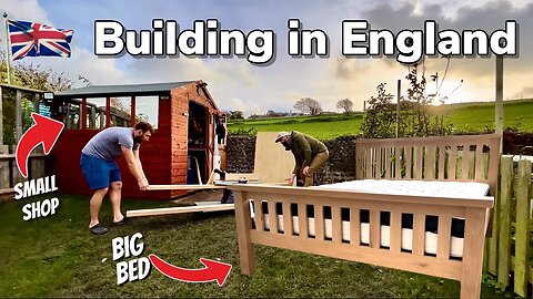 I Flew to England To Build a Bed || Building In a Small Shop