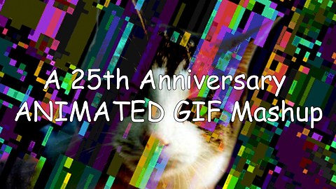 A 25th Anniversary GIF Mashup set to 8-bit Dubstep