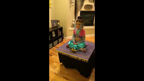 Girl's Genie Halloween Costume Actually Takes "Flight"