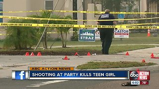 Police: Teenager shot, killed in Tampa during party