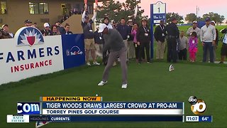 Tiger Woods draws crowd at Pro-Am