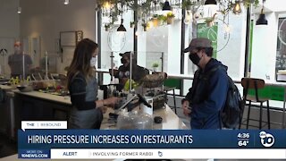 Hiring pressure increases on San Diego restaurants ahead of CA reopening