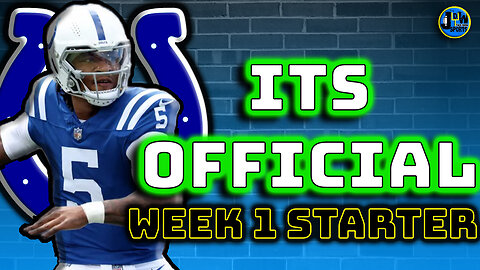 Colts name Anthony Richardson WEEK 1 STARTER for the 2023 NFL season - Why not wait to announce it ?