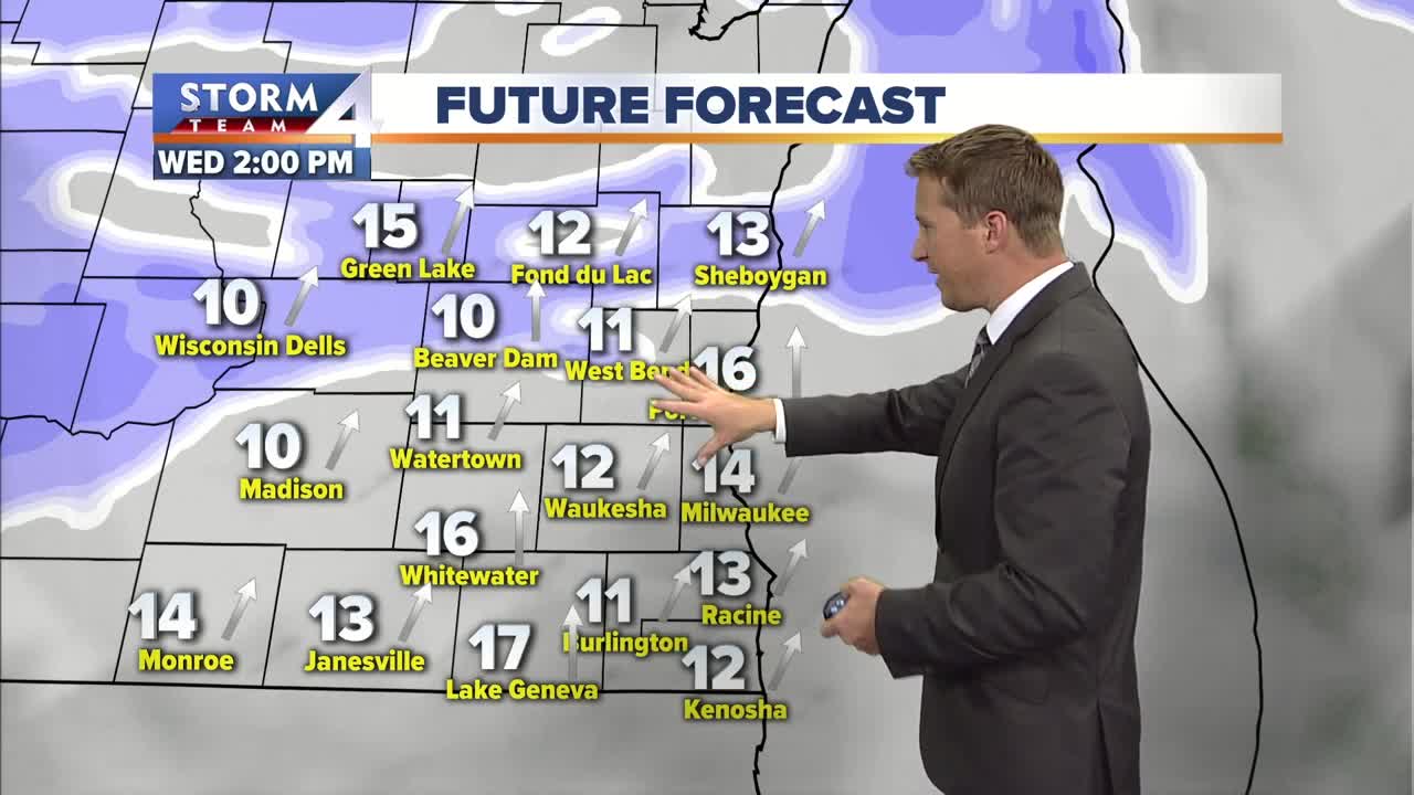 Cold and cloudy Wednesday; snow late