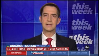 Sen Cotton: We Need To Impose Sanctions on Russian Oil And Gas!