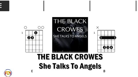 THE BLACK CROWES She Talks To Angels FCN GUITAR CHORDS & LYRICS