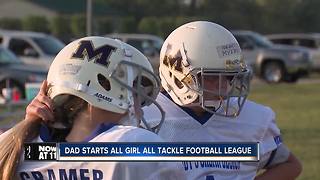 Dad starts all girl all football league