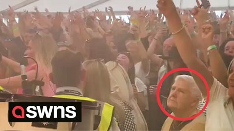 86-year-old gran watches bagpipe rendition of Insomnia by Faithless surrounded by ravers