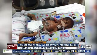 Walker Stolen From Young Boy with cerebral palsy