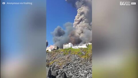 L'éruption du Stromboli filmée au plus près