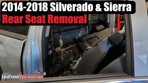 2014-2018 Silverado / Sierra K2XX Rear Seat Removal| AnthonyJ350