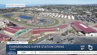 Vaccine super station at Del Mar Fairgrounds opens