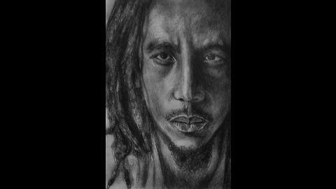 Incredible ambidextrous drawing of Bob Marley