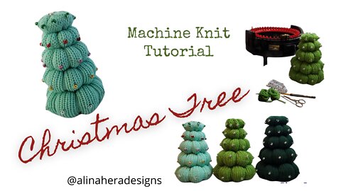 How to knit a Christmas Tree on Sentro or Addi knitting machine