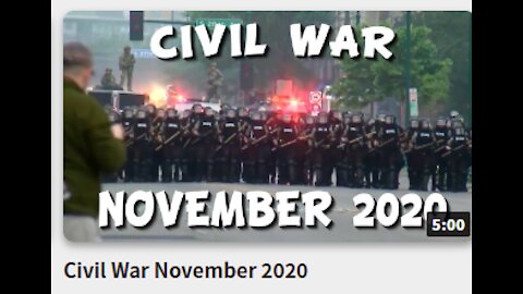 Civil War November 2020---The steal has moved civil war to January 2021!