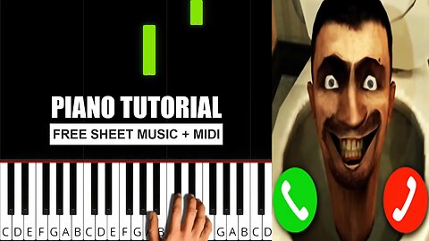 Skibidi Toilet Is Calling You (Right/Both Hands) - (BEGINNER) Piano Tutorial