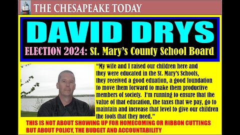 DAVID DRYS will bring accountability to St. Mary's Schools