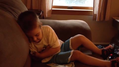 Little Boy Gets Really Upset Because He Got Money Instead Of Stickers As A Gift