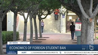 Possible economic impact of barring foreign university students