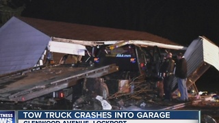 Tow truck destroys Lockport garage