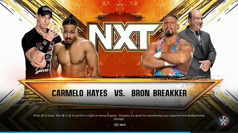 NXT Carmelo Hayes w/ John Cena vs Bron Breakker w/ Paul Heyman