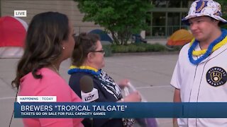 Fans prepare for Brewers "Tropical Tailgate"