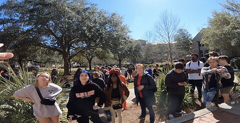 Valdosta State: Clown Heckler Helps Me Draw A Crowd of 50 Students, One Young Man Under Serious Conviction, Exhorting the Lukewarm, Exalting Holiness, A Wonderful Day!