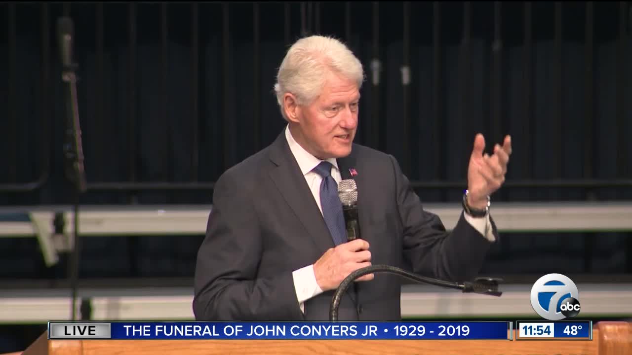 WATCH: Former President Bill Clinton honors late Rep. John Conyers Jr.